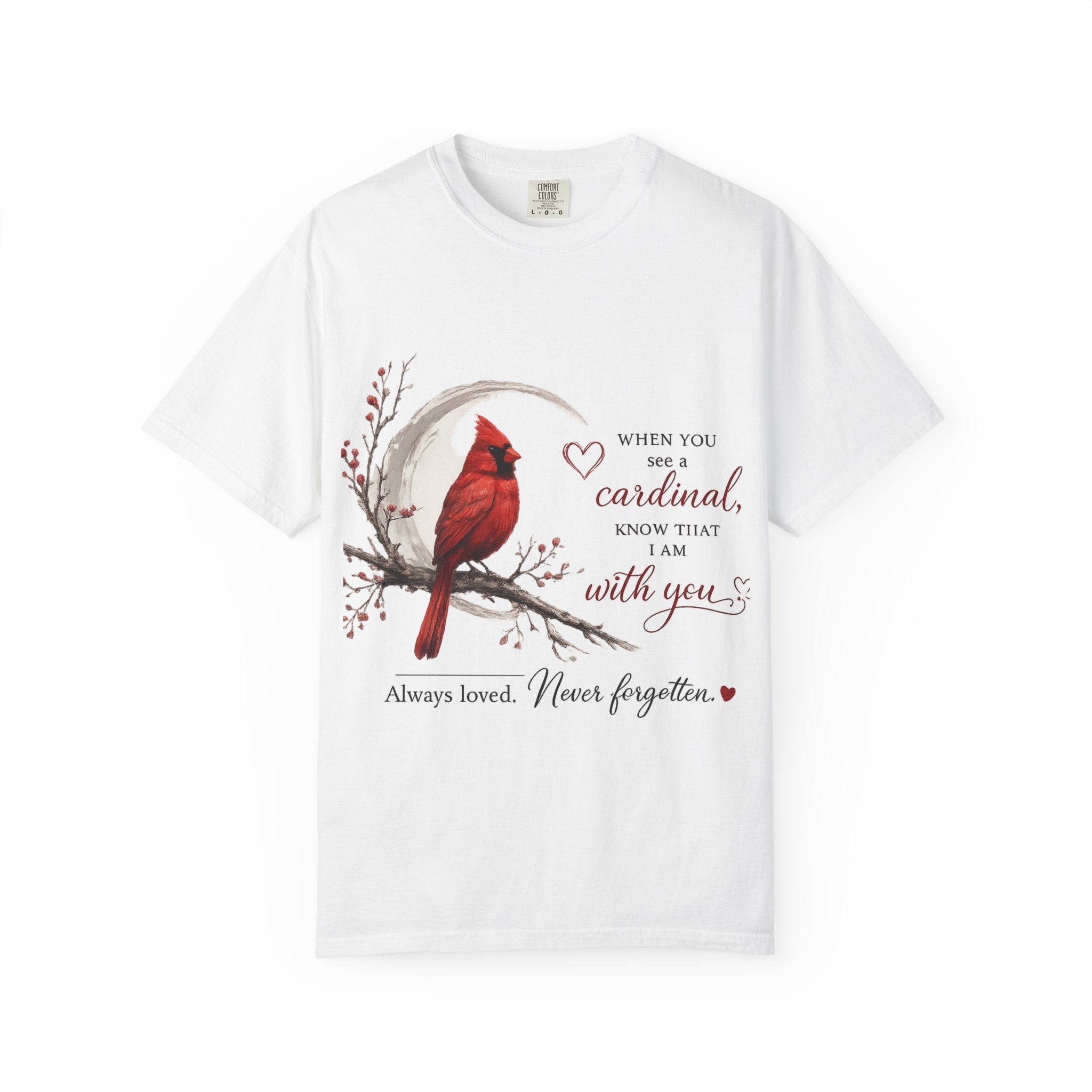Cardinal Memorial T-Shirt l Faith l Comfort Colors