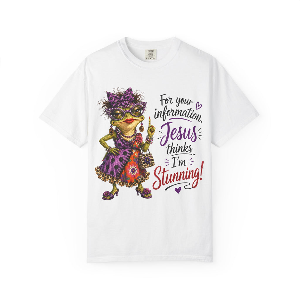 "For Your Information Jesus .." Frog & Faith ..Comfort Colors TShirt