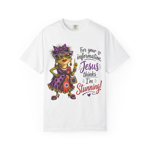"For Your Information Jesus .." Frog & Faith ..Comfort Colors TShirt