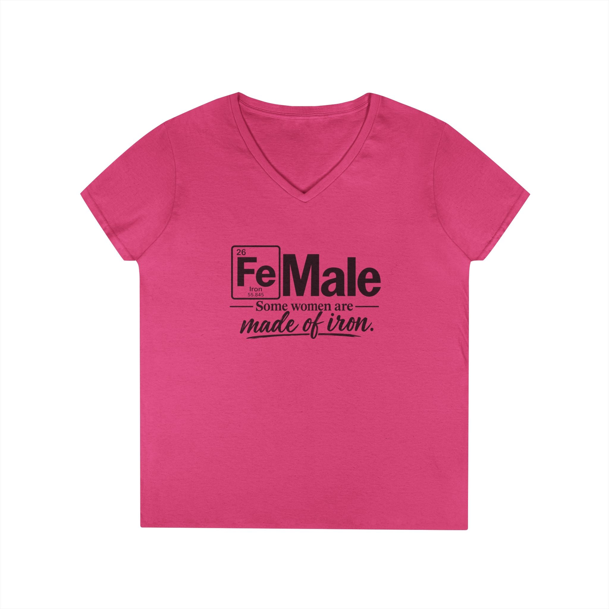 FeMale Some Women Are Made of Iron ... SpecialTees.. Gildan 5V00L V-Neck