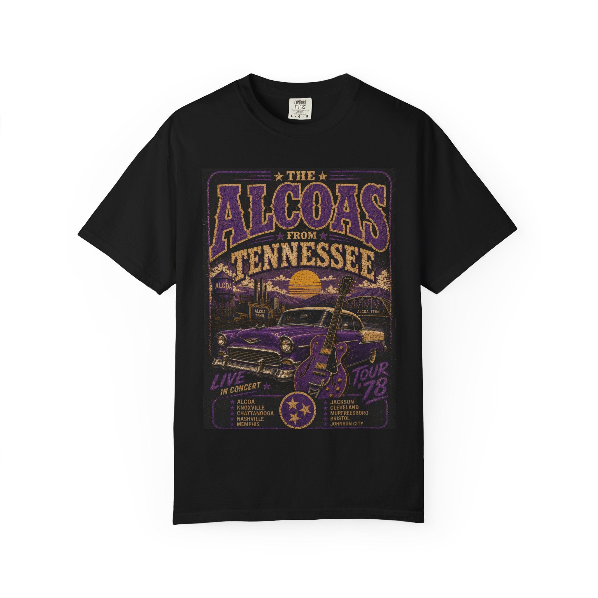 The Alcoas From Tennessee Tour T-shirt - Retro- Comfort Colors