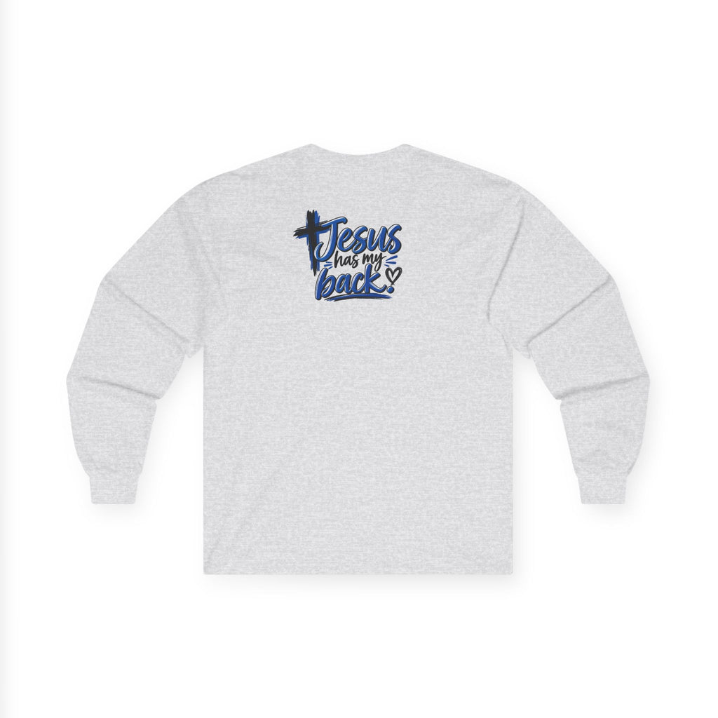 Long Sleeve Gildan 2400 T-Shirt..Front and Back Design