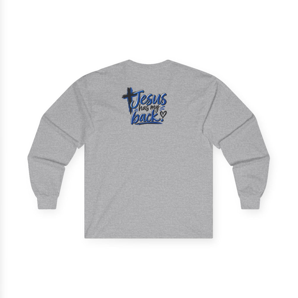 Long Sleeve Gildan 2400 T-Shirt..Front and Back Design