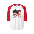 I love You in ASL...ASL...Tultex Raglan 3/4 sleeve