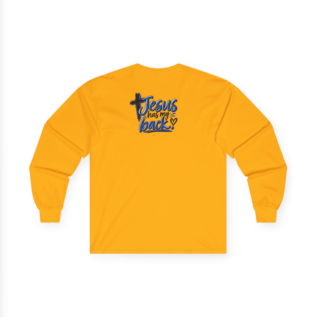 Long Sleeve Gildan 2400 T-Shirt..Front and Back Design