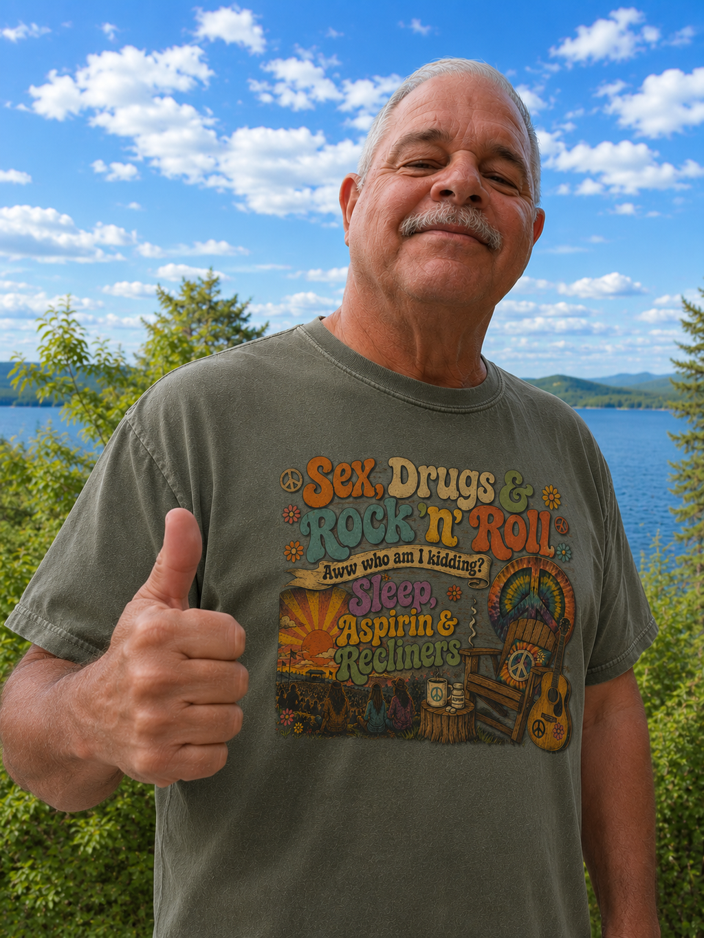 Sex, Drugs & Rock n' Roll graphic T-shirt | Retro I Comfort Colors