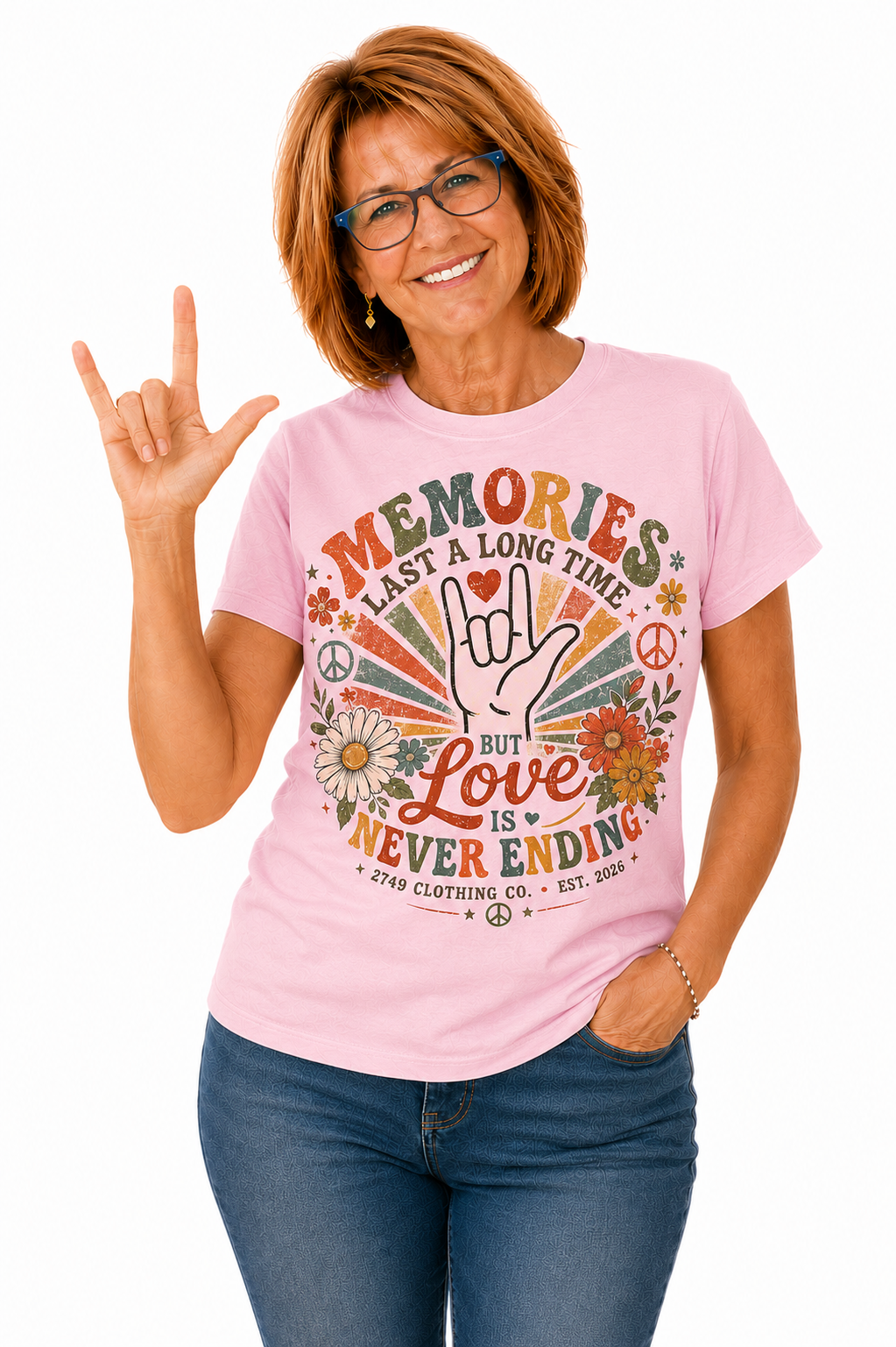 ASL Retro I love You T-Shirt *Limited Edition 2749 Clothing Co./ASL Designs/Comfort Colors