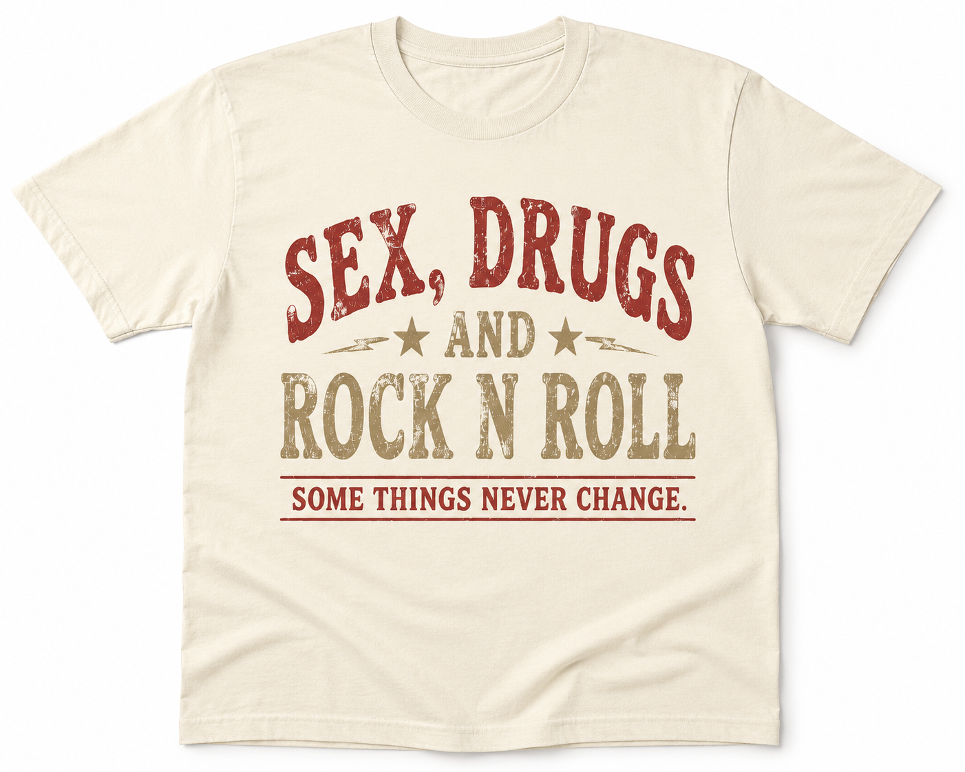 Sex, Drugs & Rock N Roll / Retro / Comfort Colors Tee