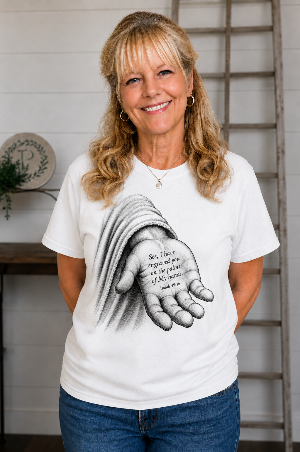 "See, I Have Engraved You on the Palms of My Hands” Isaiah 49:16 / Faith / Comfort Colors T-Shirt