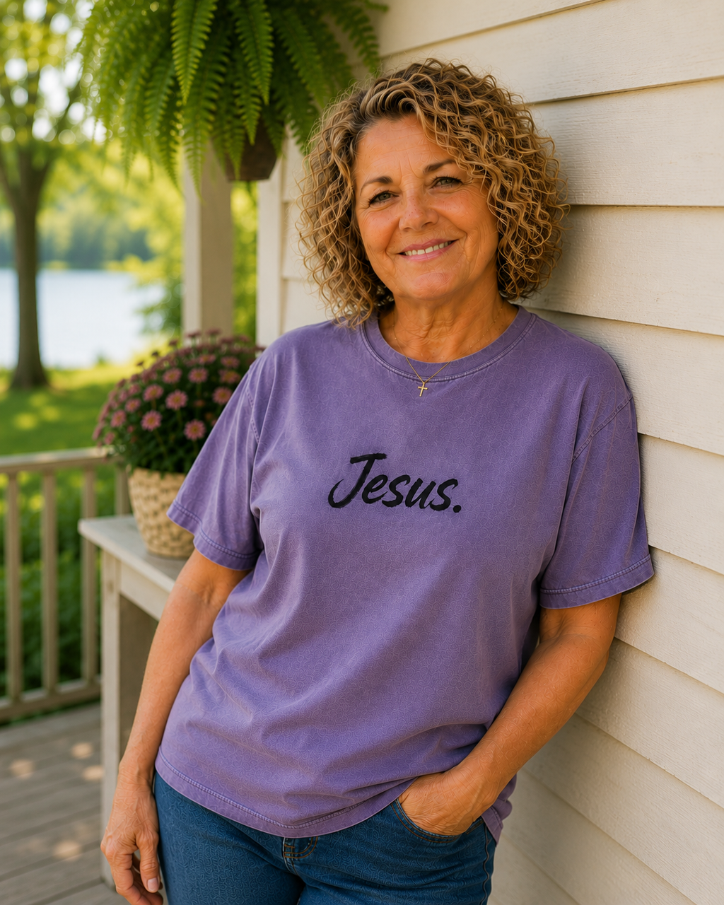 Jesus Script T-Shirt - Faith Designs - Comfort Color TShirt