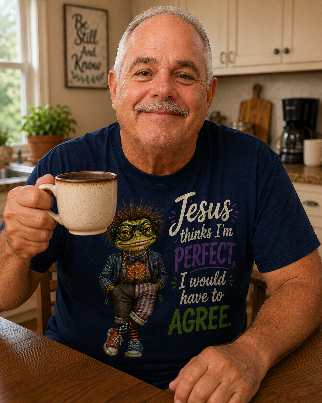 "Jesus Thinks I’m Perfect, I Would Have to Agree" ...Faith...Cotton Color TShirts