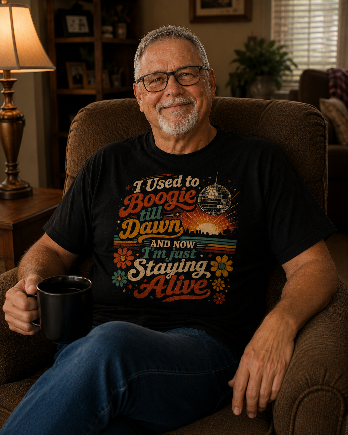 "I Used to Boogie Till Dawn, Now I'm Just Staying Alive"... Retro...Comfort Colors TShirt