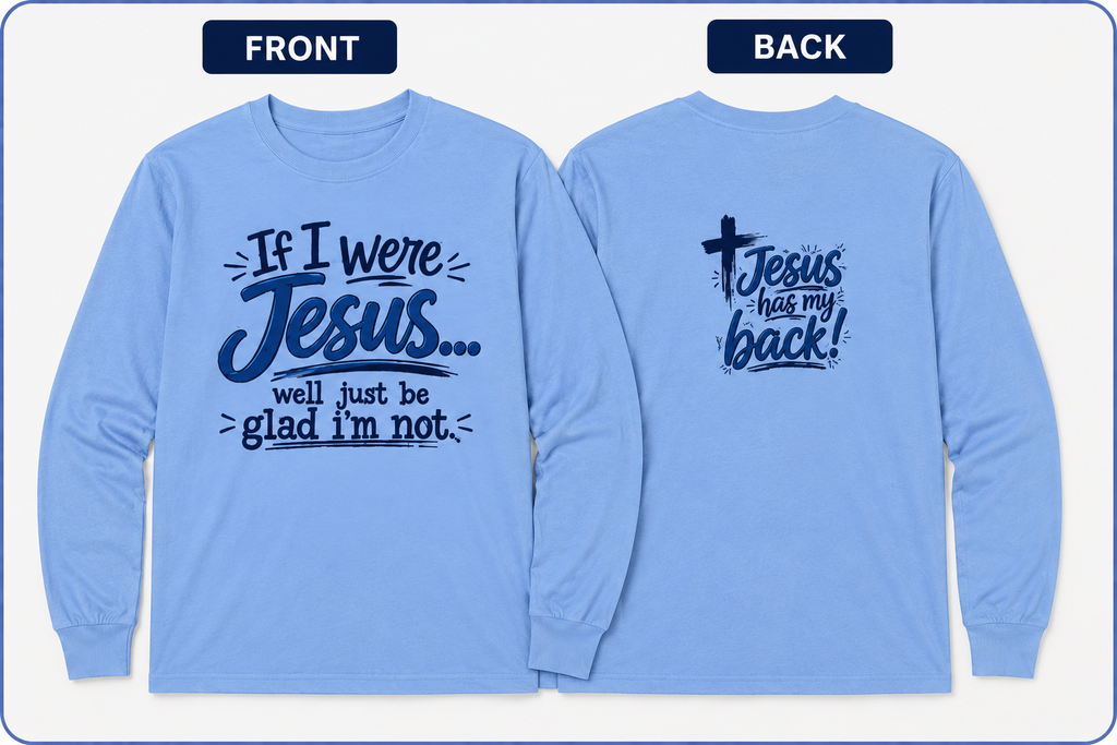 Long Sleeve Gildan 2400 T-Shirt..Front and Back Design