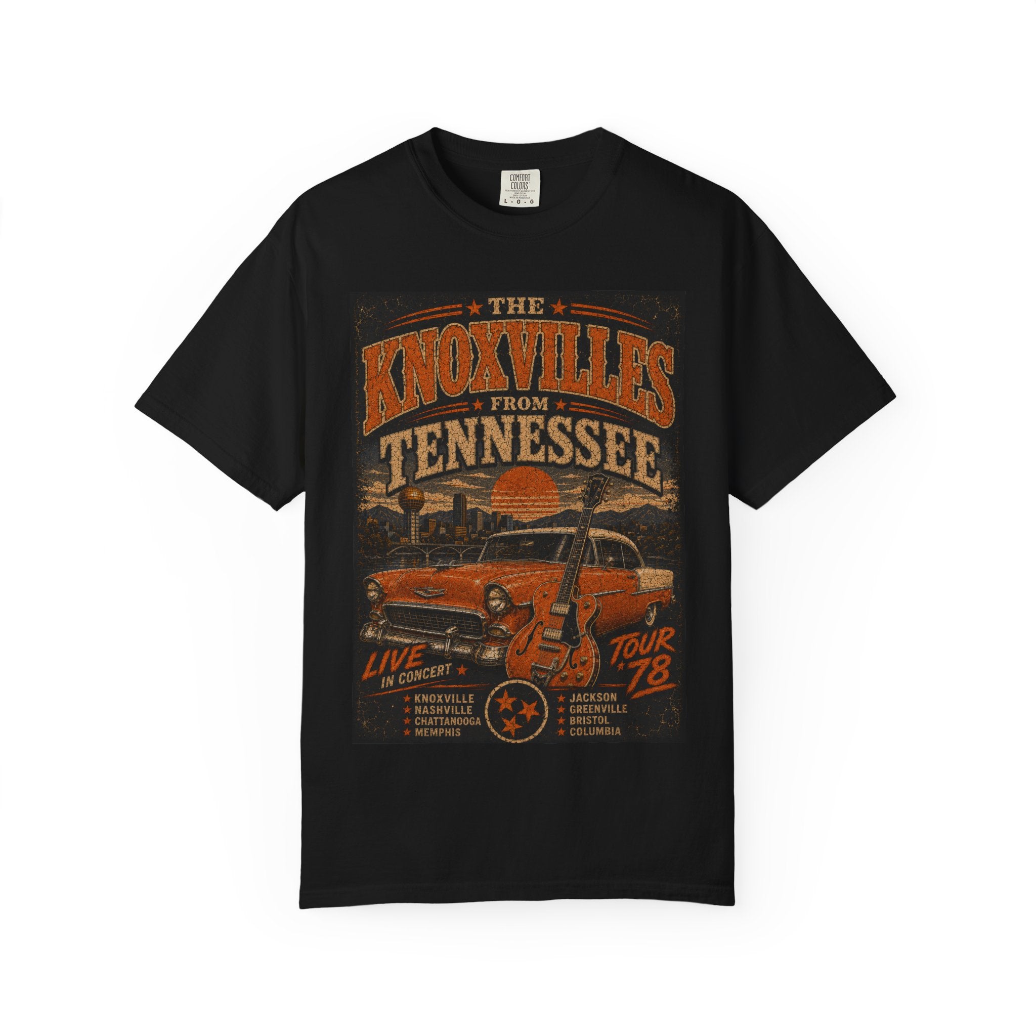 The Knoxvilles From Tennessee Tour Shirt -Retro - Comfort  Colors