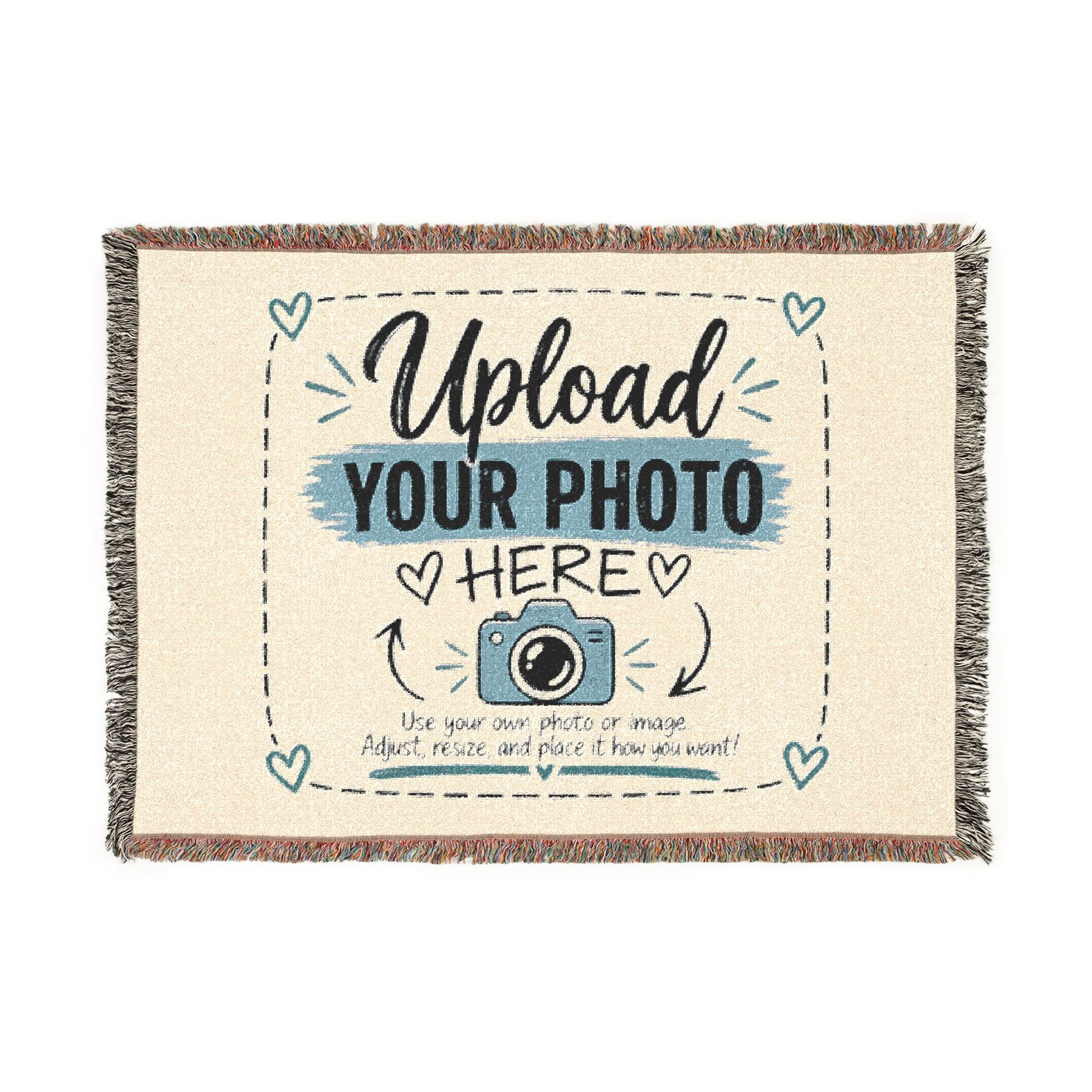 Personalized Photo Blanket ... Upload Your Own Photo ...Custom Woven Throw