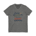 Living the Good Life V-Neck Tee "Expecting a Great Ending" ... Faith ...Bella+Canvas
