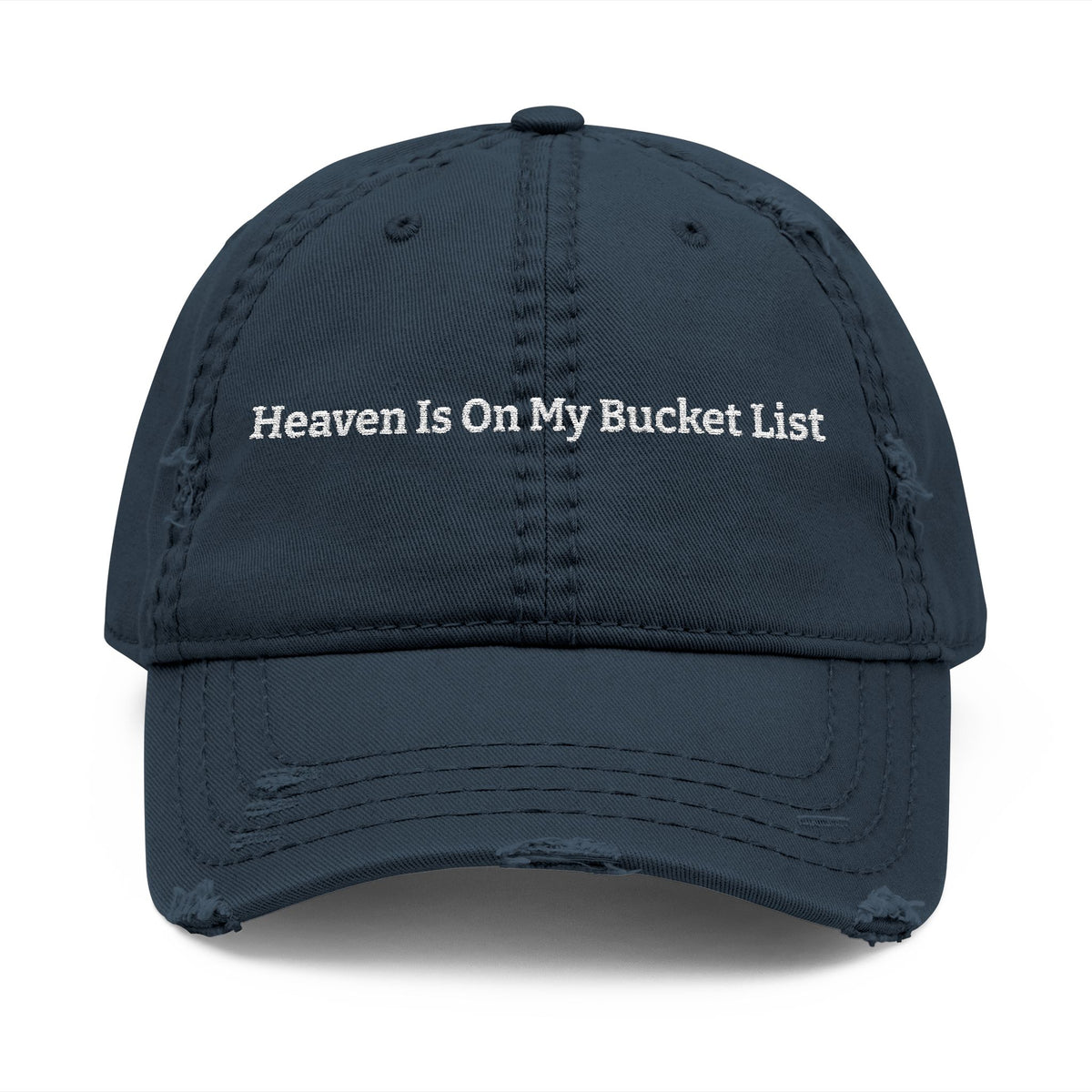 Embroidered Distressed ...Personalize Your hat With Your favorite saying