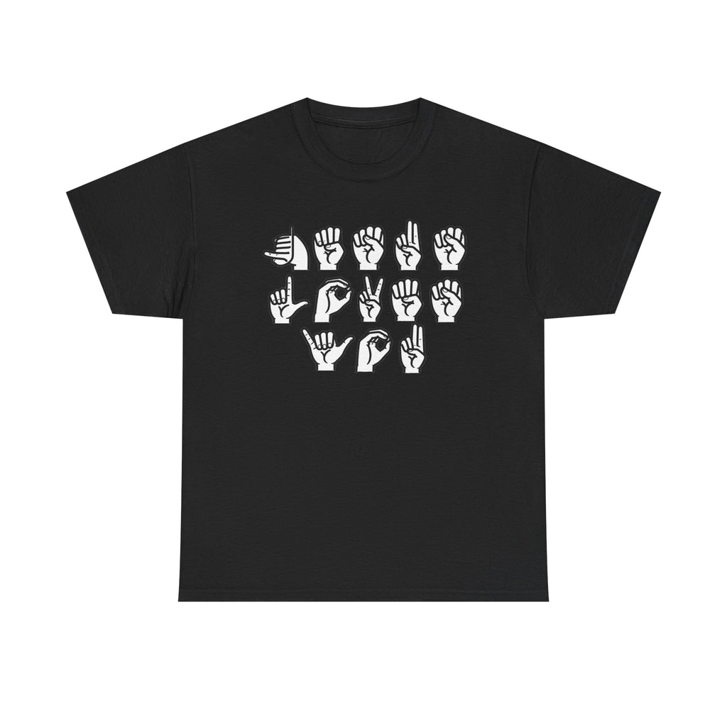 ASL Alphabet T-Shirt  Jesus Loves You....Faith/ASL...Gildan 5000