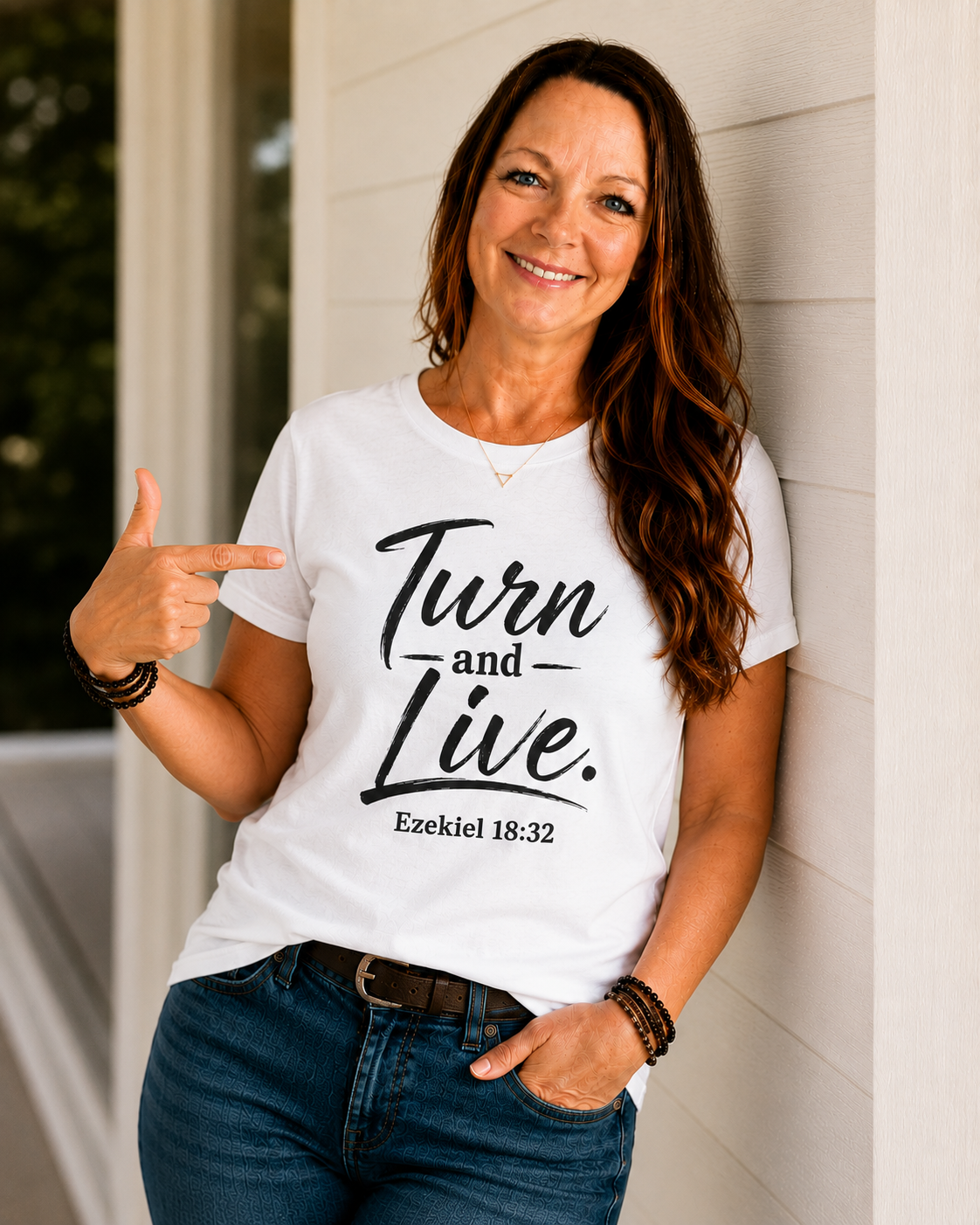 Turn and Live T-Shirt Ezekiel 18:32 ... Faith...Gildan 5000